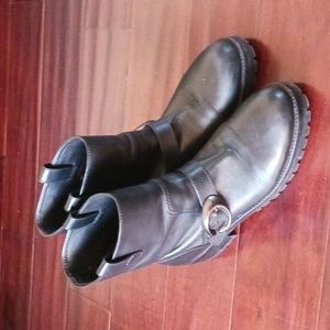 Coach Black Motorcycle Moto Boots